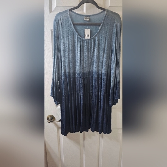 Cal Style Bohemian Woman's Ombre Dress Large NWT - Picture 1 of 10